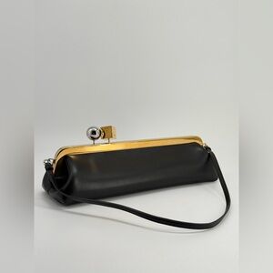 Jacquemus The Salon Leather Clutch Black Bag